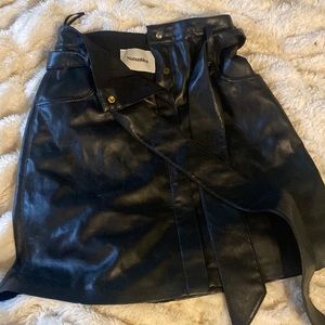 Nanushka leather skirt with tie size car